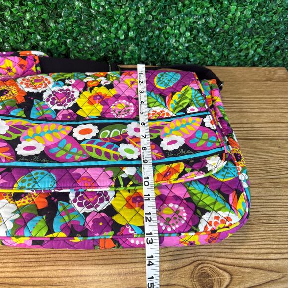Vera Bradley Messenger Bag in Va Va Bloom Computer Bag Shoulder Bag College - Picture 4 of 10